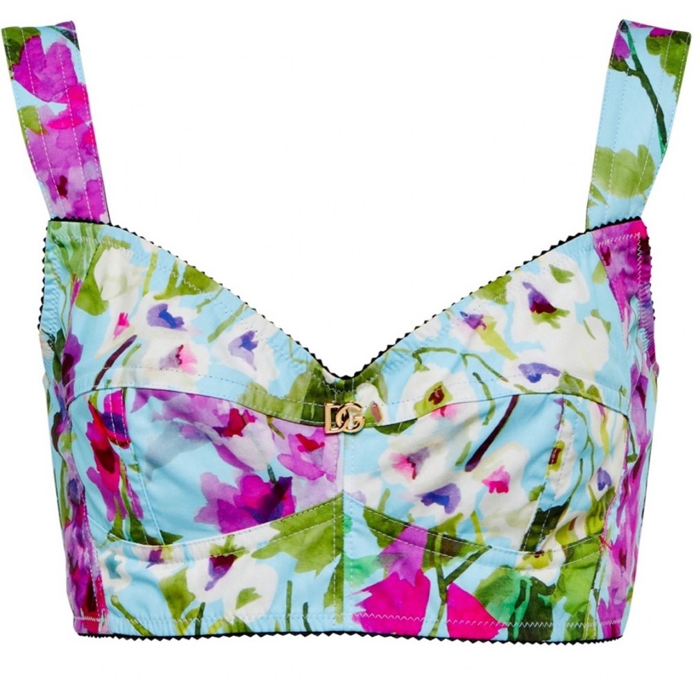 Dolce & Gabbana bluebell bustier crop top
